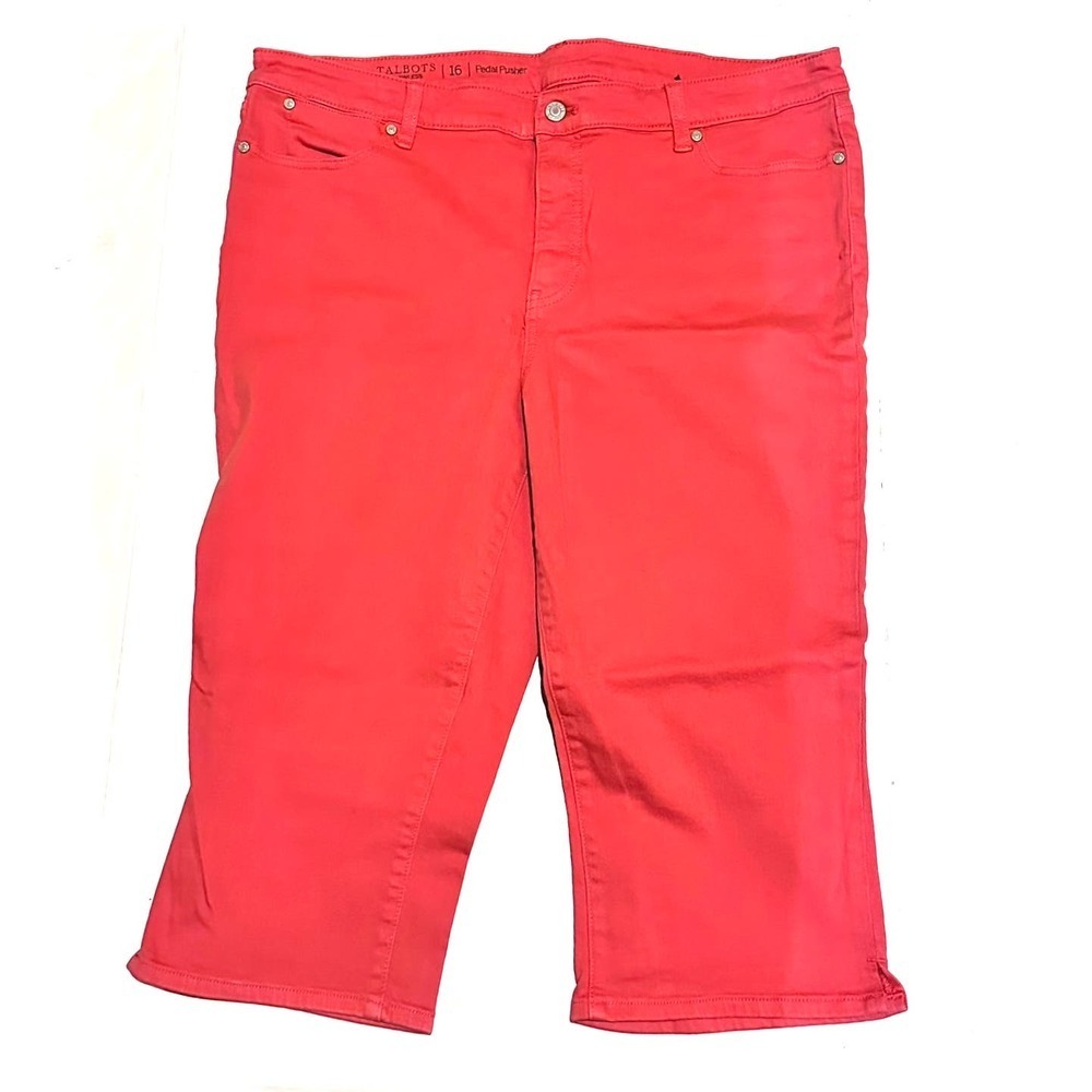 Eddie Bauer Pedal Pusher Cropped Cotton Jean Pants Women's Plus 16